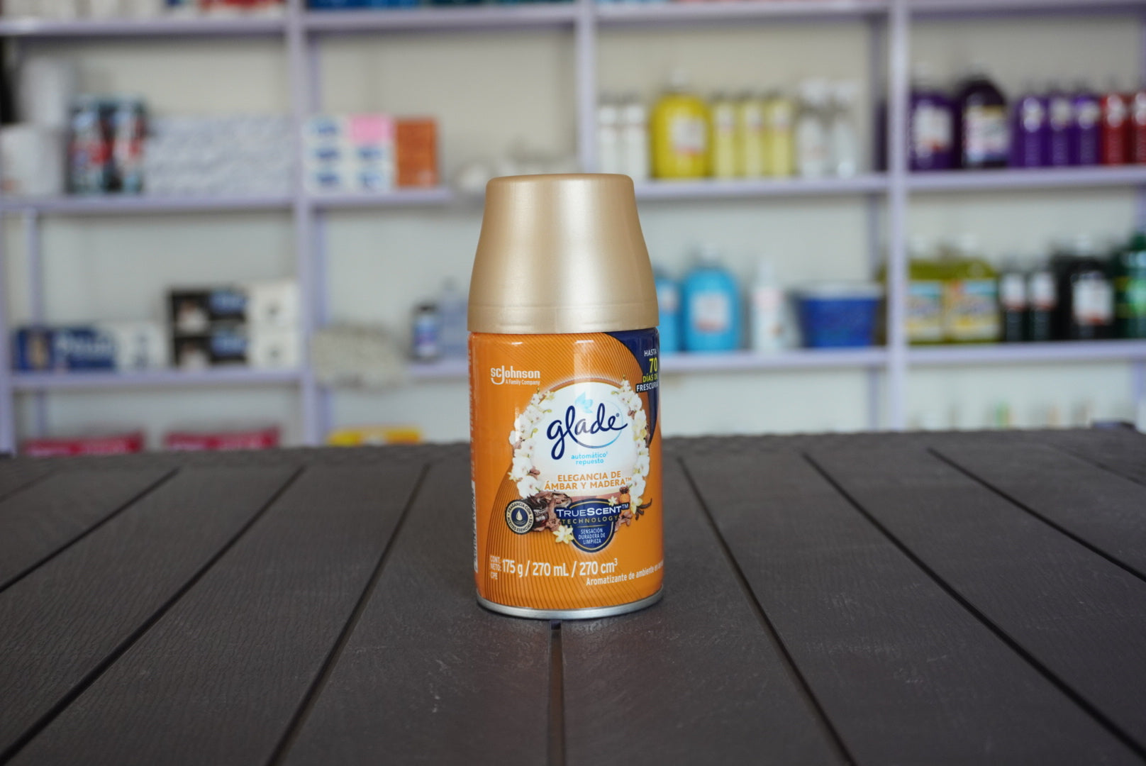 AROMATIZANTE GLADE AEROSOL ELEGANCIA MADERA