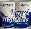 PAPEL HIGIÉNICO EXTRA BÁSICO ULTRA SUAVE 4unidades