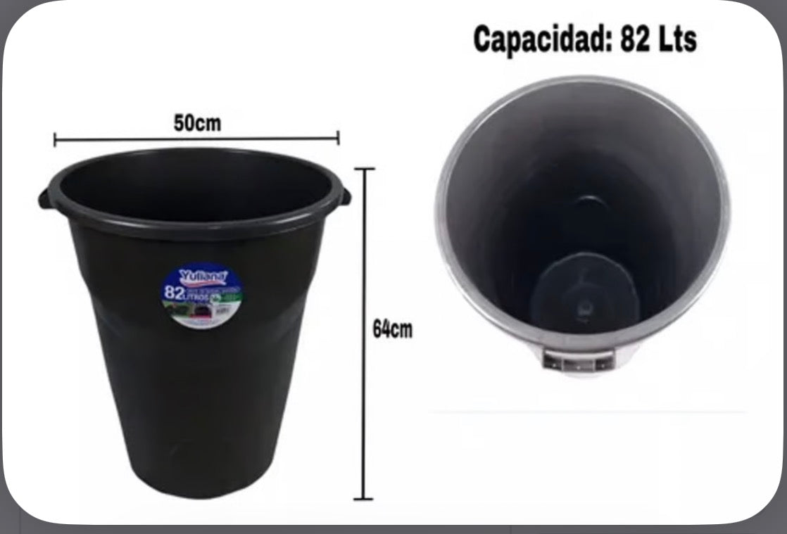 BOTE BASURA SANSON  82LTS CON TAPA