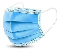 CUBREBOCAS AZUL o BLANCO PLISADO OVAL 100PZ