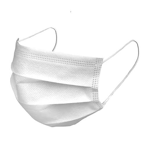 CUBREBOCAS AZUL o BLANCO PLISADO OVAL 100PZ