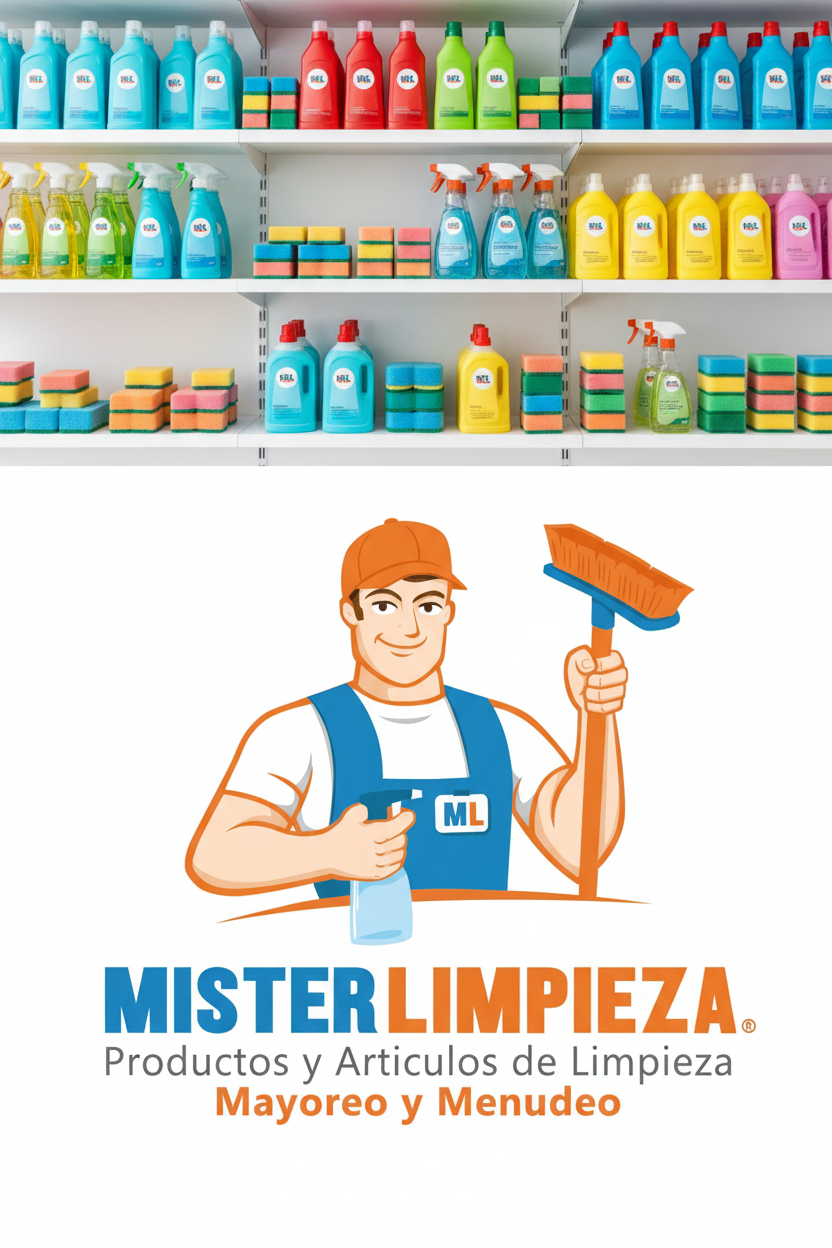 Banner móvil Mister Limpieza con logo original